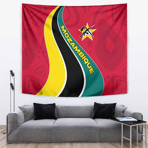 Mozambique Tapestry Red Yellow Green Wave Design - African Pride