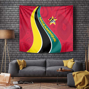 Mozambique Tapestry Red Yellow Green Wave Design - African Pride