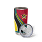 Mozambique Tumbler Cup Red Yellow Green Wave Design - African Pride