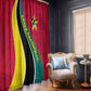 Mozambique Window Curtain Red Yellow Green Wave Design - African Pride