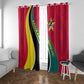 Mozambique Window Curtain Red Yellow Green Wave Design - African Pride