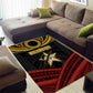 Mozambique Area Rug Black Red Tribal Design Map - African Pride