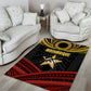 Mozambique Area Rug Black Red Tribal Design Map - African Pride