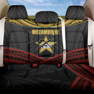Mozambique Back Car Seat Cover Black Red Tribal Design Map - African Pride