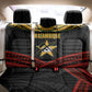 Mozambique Back Car Seat Cover Black Red Tribal Design Map - African Pride