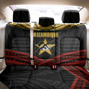 Mozambique Back Car Seat Cover Black Red Tribal Design Map - African Pride