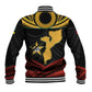 Mozambique Baseball Jacket Black Red Tribal Design Map - African Pride