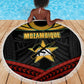 Mozambique Beach Blanket Black Red Tribal Design Map - African Pride