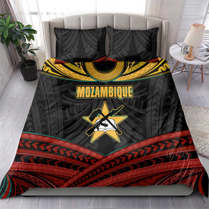 Mozambique Bedding Set Black Red Tribal Design Map - African Pride