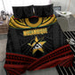 Mozambique Bedding Set Black Red Tribal Design Map - African Pride
