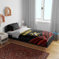 Mozambique Bedding Set Black Red Tribal Design Map - African Pride