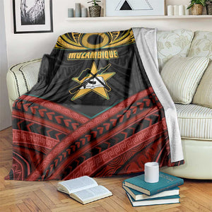 Mozambique Blanket Black Red Tribal Design Map - African Pride