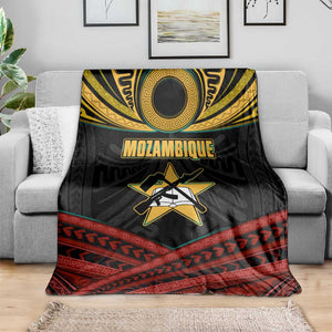 Mozambique Blanket Black Red Tribal Design Map - African Pride