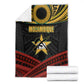 Mozambique Blanket Black Red Tribal Design Map - African Pride