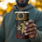 Mozambique 4 in 1 Can Cooler Tumbler Black Red Tribal Design Map - African Pride
