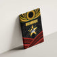 Mozambique Canvas Wall Art Black Red Tribal Design Map - African Pride
