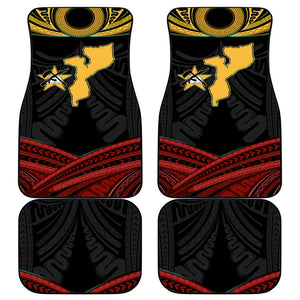 Mozambique Car Mats Black Red Tribal Design Map - African Pride