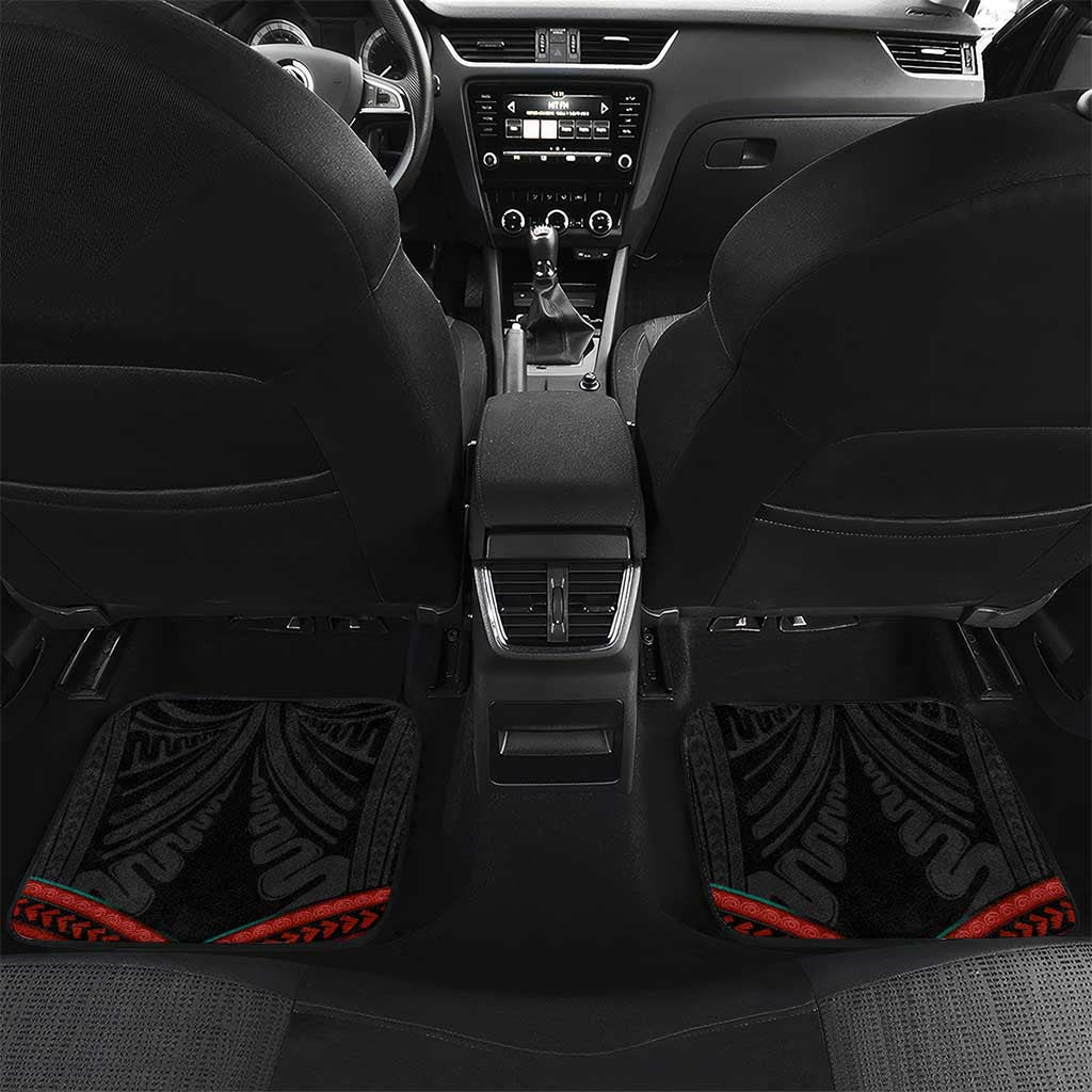 Mozambique Car Mats Black Red Tribal Design Map - African Pride