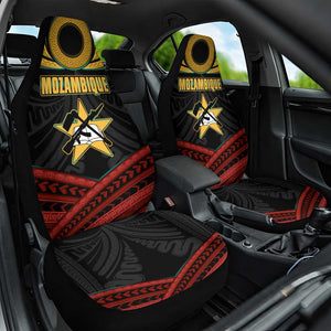 Mozambique Car Seat Cover Black Red Tribal Design Map - African Pride