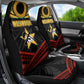 Mozambique Car Seat Cover Black Red Tribal Design Map - African Pride