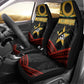 Mozambique Car Seat Cover Black Red Tribal Design Map - African Pride