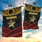 Mozambique Garden Flag Black Red Tribal Design Map - African Pride