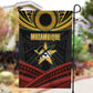 Mozambique Garden Flag Black Red Tribal Design Map - African Pride