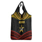 Mozambique Grocery Bag Black Red Tribal Design Map - African Pride