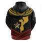 Mozambique Hoodie Black Red Tribal Design Map - African Pride