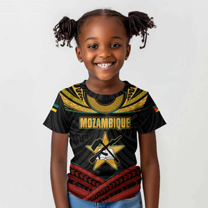 Mozambique Kid T shirt Black Red Tribal Design Map - African Pride