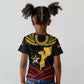 Mozambique Kid T shirt Black Red Tribal Design Map - African Pride