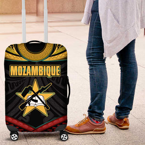 Mozambique Luggage Cover Black Red Tribal Design Map - African Pride