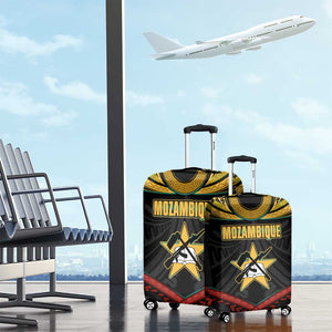 Mozambique Luggage Cover Black Red Tribal Design Map - African Pride