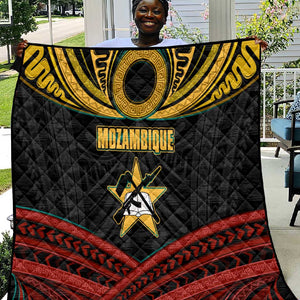 Mozambique Quilt Black Red Tribal Design Map - African Pride