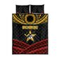 Mozambique Quilt Bed Set Black Red Tribal Design Map - African Pride