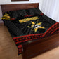 Mozambique Quilt Bed Set Black Red Tribal Design Map - African Pride