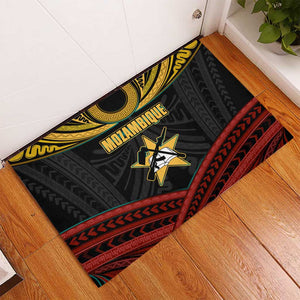 Mozambique Rubber Doormat Black Red Tribal Design Map - African Pride