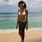 Mozambique Sarong Black Red Tribal Design Map - African Pride