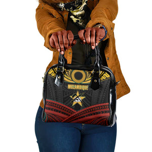 Mozambique Shoulder Handbag Black Red Tribal Design Map - African Pride