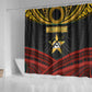 Mozambique Shower Curtain Black Red Tribal Design Map - African Pride