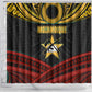 Mozambique Shower Curtain Black Red Tribal Design Map - African Pride