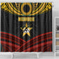 Mozambique Shower Curtain Black Red Tribal Design Map - African Pride