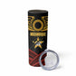 Mozambique Skinny Tumbler Black Red Tribal Design Map - African Pride