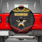 Mozambique Spare Tire Cover Black Red Tribal Design Map - African Pride