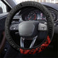 Mozambique Steering Wheel Cover Black Red Tribal Design Map - African Pride