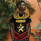 Mozambique T shirt Black Red Tribal Design Map - African Pride