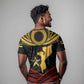 Mozambique T shirt Black Red Tribal Design Map - African Pride