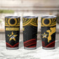 Mozambique Tumbler Cup Black Red Tribal Design Map - African Pride