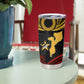 Mozambique Tumbler Cup Black Red Tribal Design Map - African Pride
