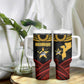 Mozambique Tumbler With Handle Black Red Tribal Design Map - African Pride